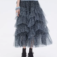 Mesh Cake Long Skirt SHN0036