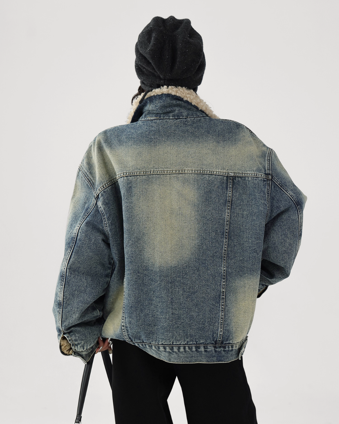 Fur Collar Denim Jacket ACS0314