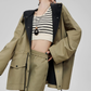 Wind Hooded Trench Coat / High-Waist Shorts FER0036