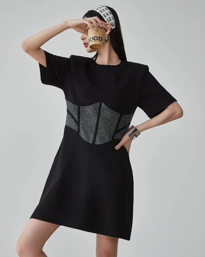 Corset Detail Mini Dress FER0196