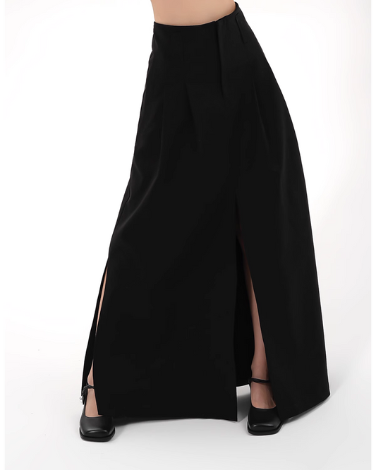 High Waist Slit Long Skirt SRS0278