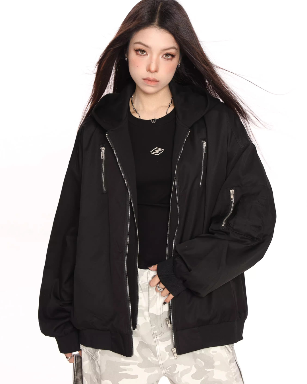 Layered Style Zip Jacket BGS0017