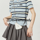 Polo Striped Tops / Pleated Skirts LLA0122