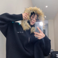 Fur Hood Knit Hoodie YLS0979