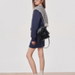Half Button Tight Dress / Border Top / Belt WEO0004