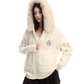 Fur Hood Cable Knit Top BGS0034