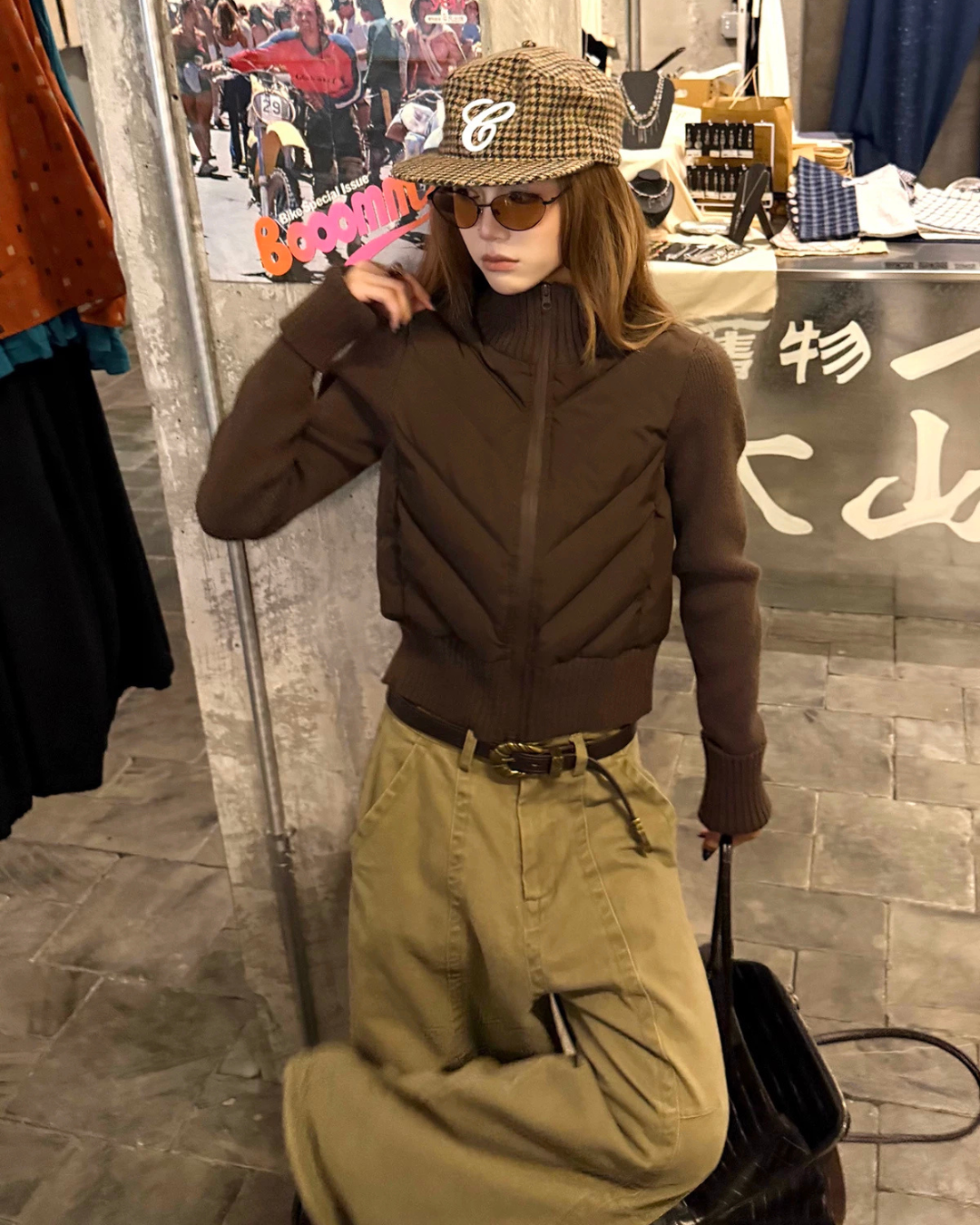 Knit Panel Quilted Knit Jacket WWP0019