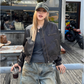 Vintage Cropped Leather Jacket CYE0005