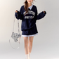 Retro Preppy Collar Sweat Tops / Mini Skirt ASG0009