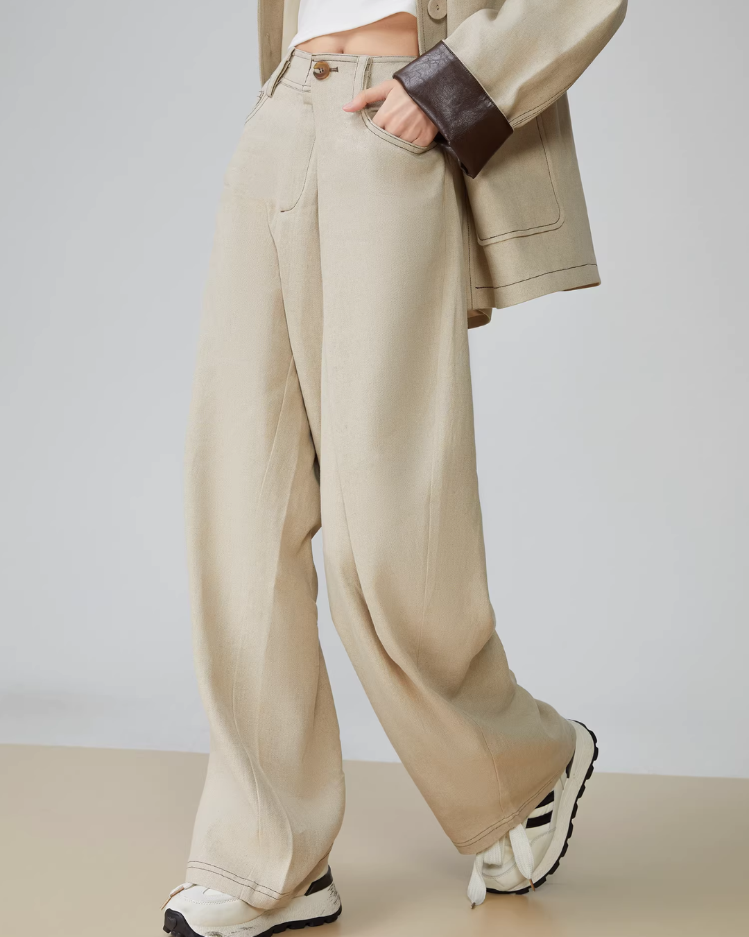 Retro Work Jacket / Wide Pants FER0096