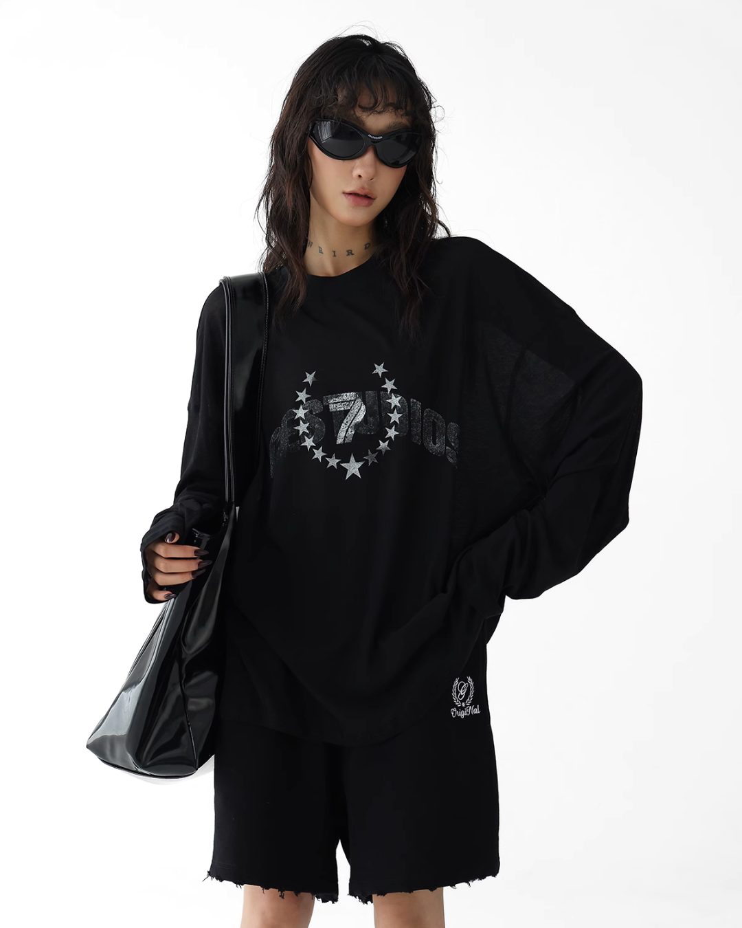 Star Print Loose T-Shirt  ACS0261