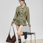 Retro Green Embroidered Shirt FER0045