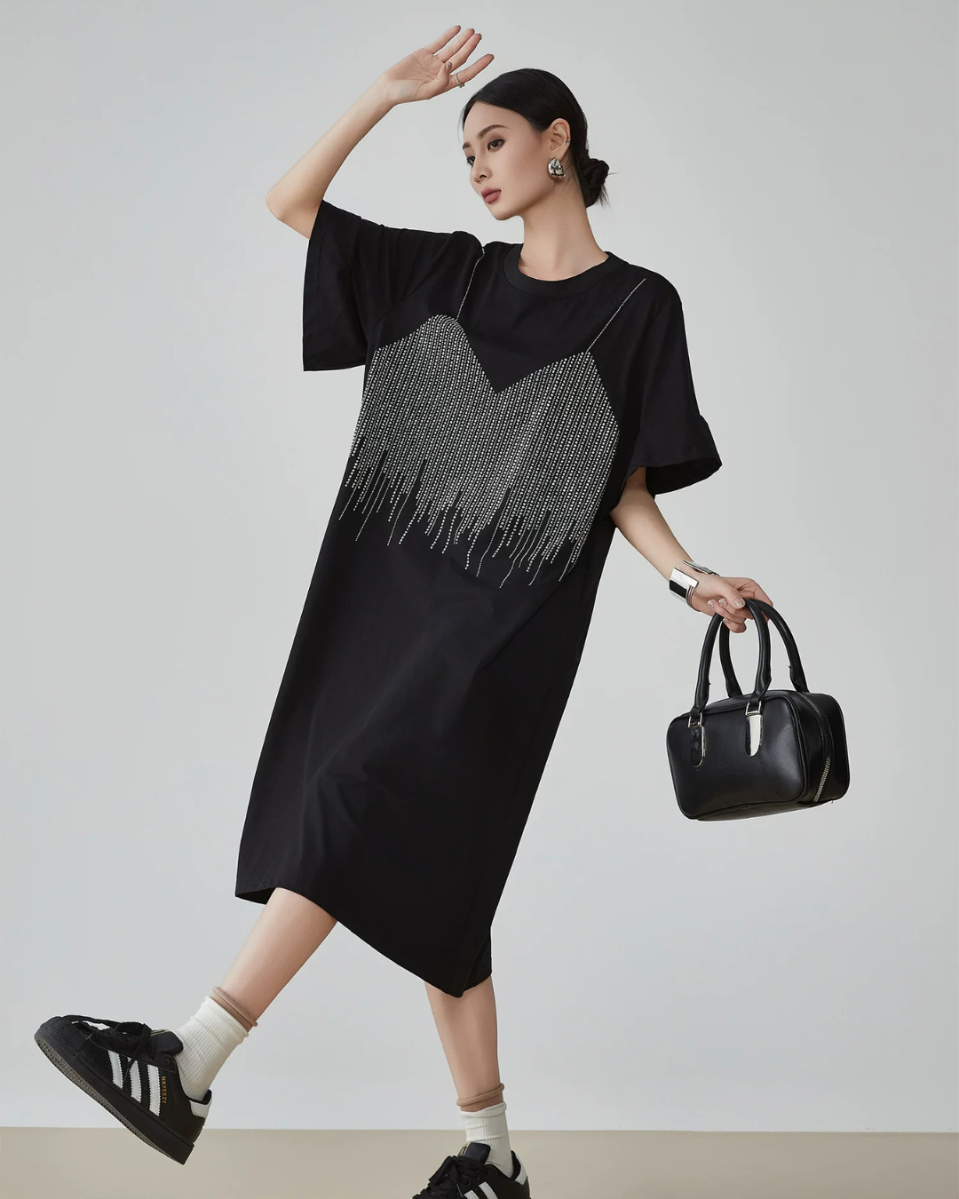 Layered-Style T-Shirt Dress FER0195