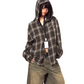 Plaid Hood Shirt Jacket  BLB0028