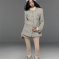 Tweed No-Collar Coat / Shorts / Knee Length Skirt TRK0006