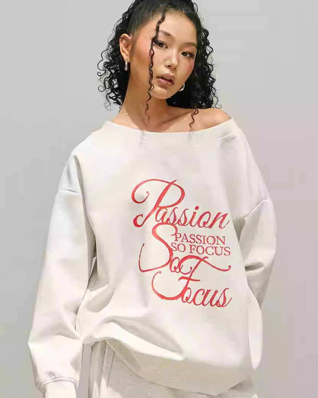 Logo One-Shoulder Top / Wide Pants SMD0003