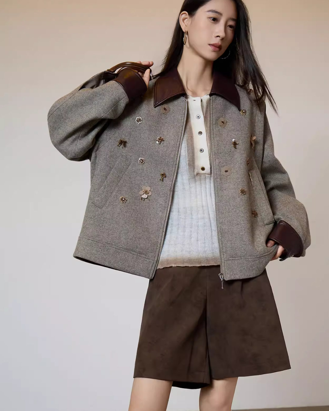 Wool Blend Tweed Jacket SUY0024