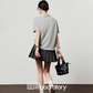 Polo Knit Relax Tops / Stripe Pleated Skirt LLA0490