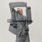 Cherry Design Knit Cardigan / Long Skirt LLA0399