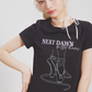 Ballet Shoes Print Short Sleeve T-Shirt NXD0004