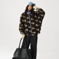Floral Stand Collar Fleece Jacket ACS0325