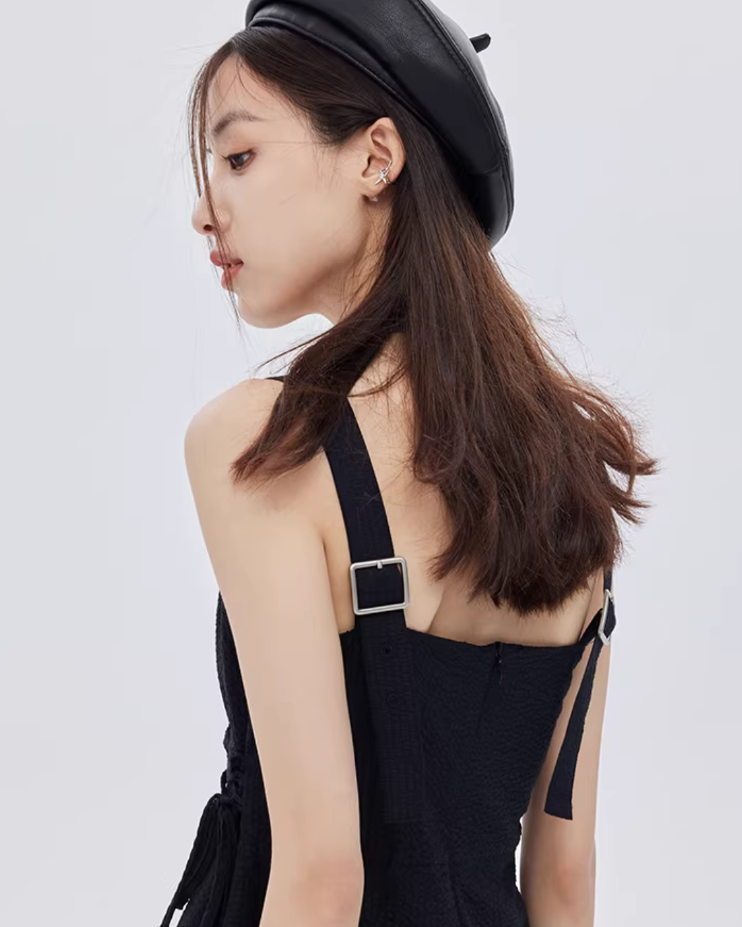 Square Neck Asymmetry Dress SHN0045
