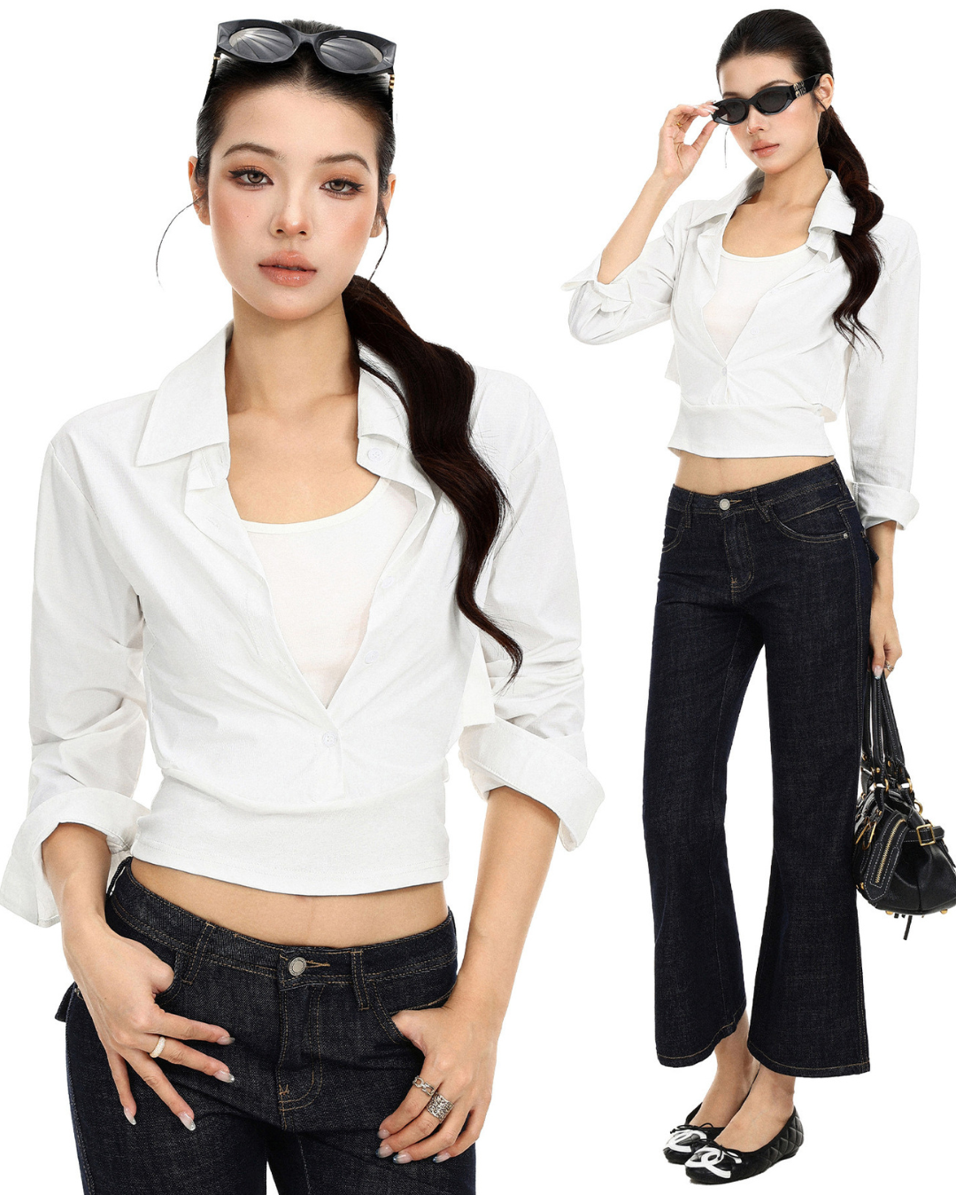 Crop Long Sleeve Shirt BGS0052