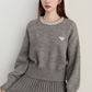 Sparkling Collar Knit Top / Knit Pleated Skirt DPY0075