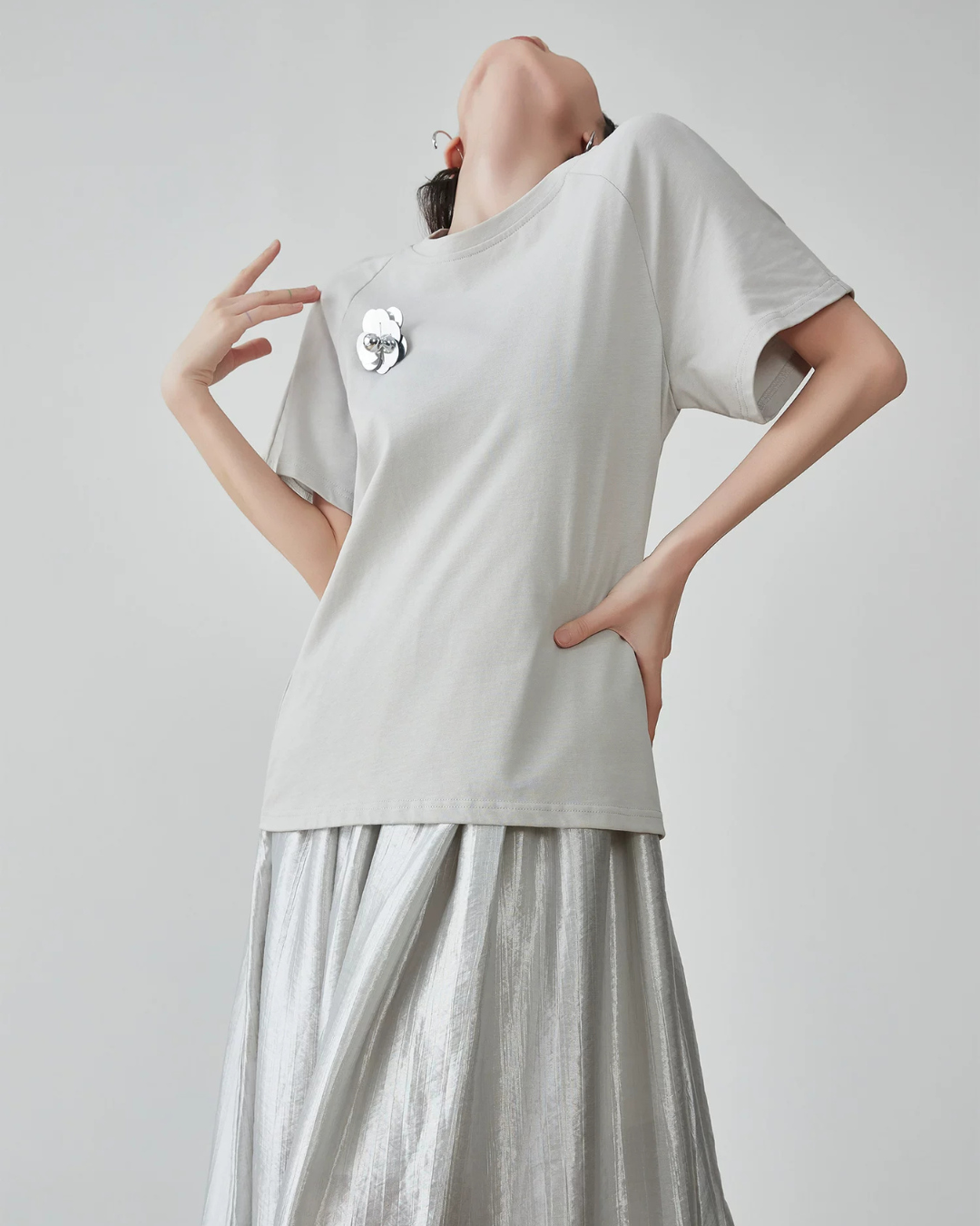 Metallic Silver Docking Dress FER0243