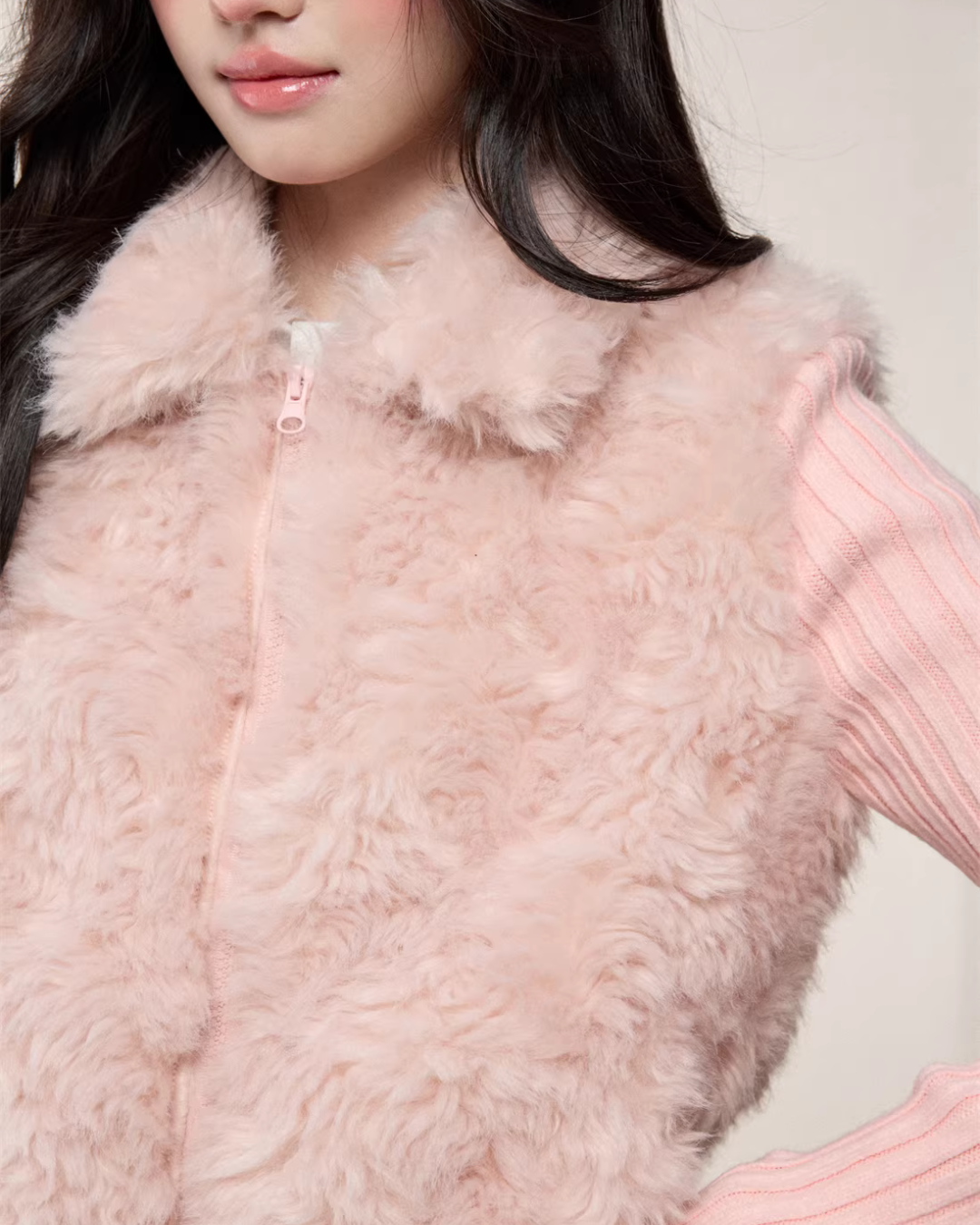 Fur Docking Knit Jacket MST0002