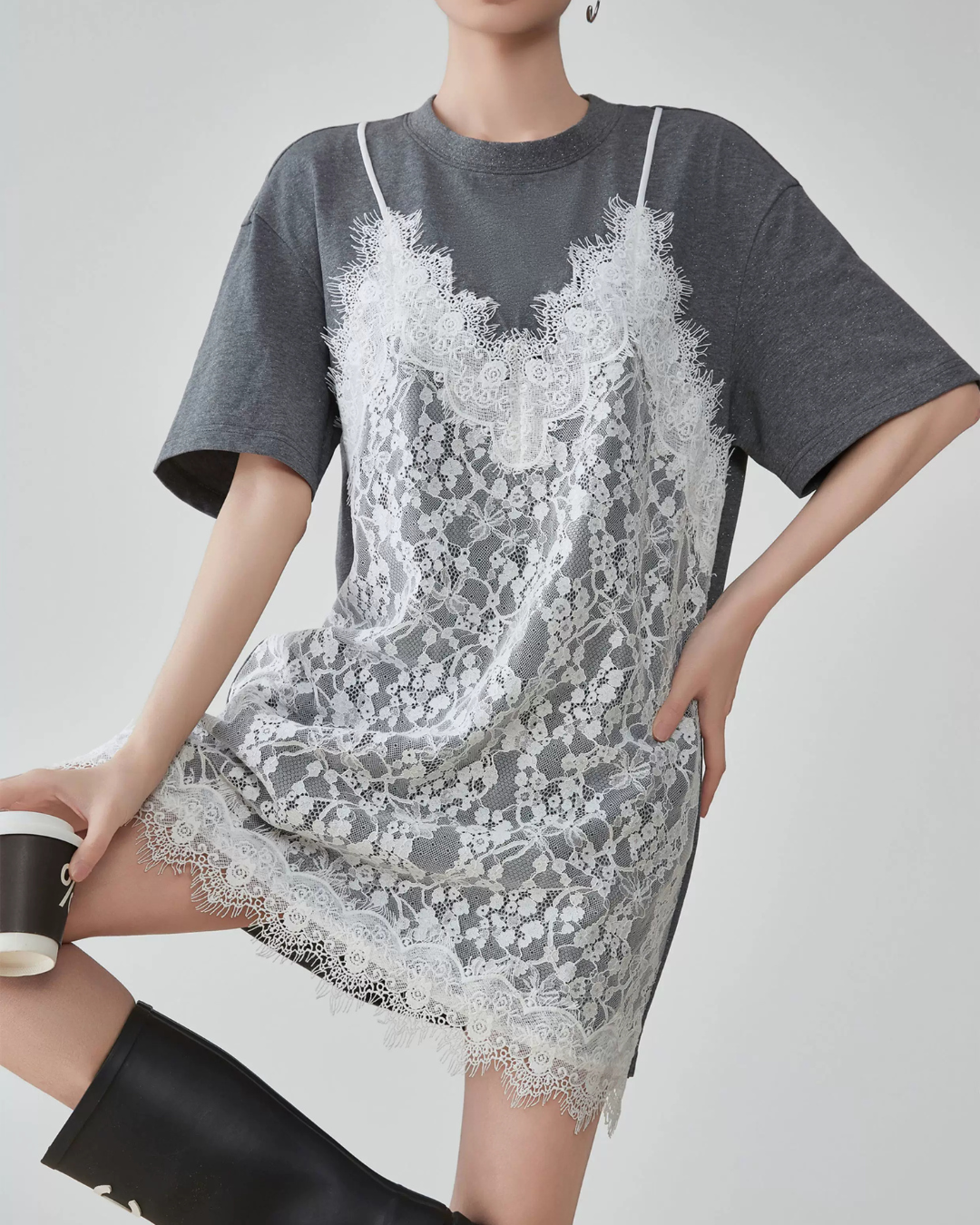Lace Cami Docking Dress FER0251
