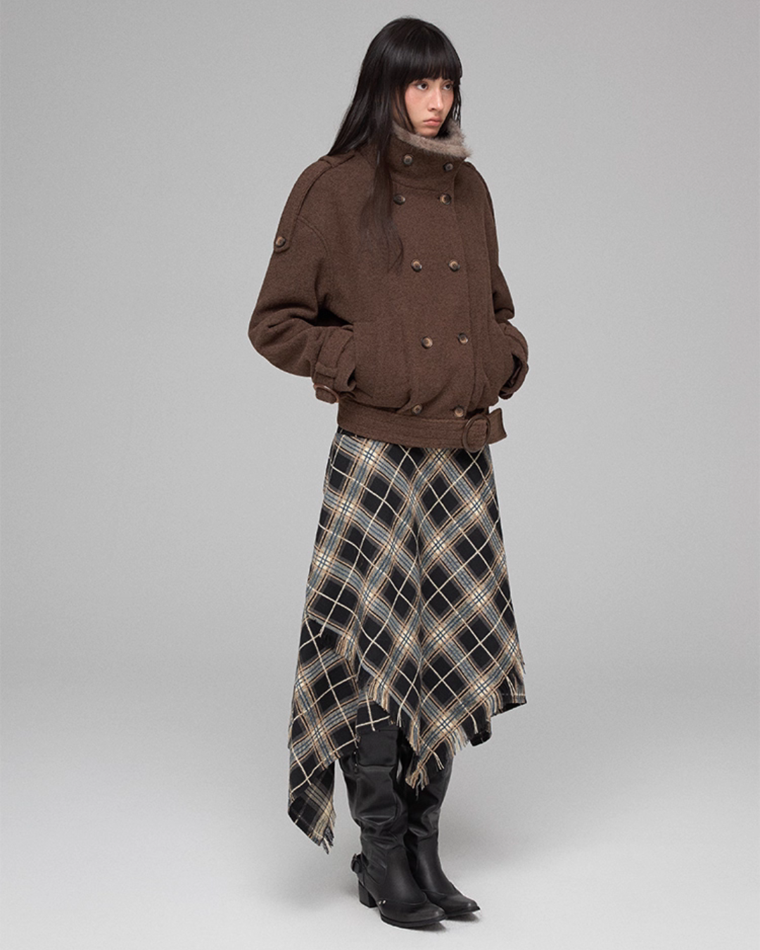 Stand Collar Short Jacket TRK0002