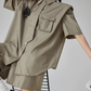 Spade Lace-Up Short-Sleeve Shirt / Shorts FER0088