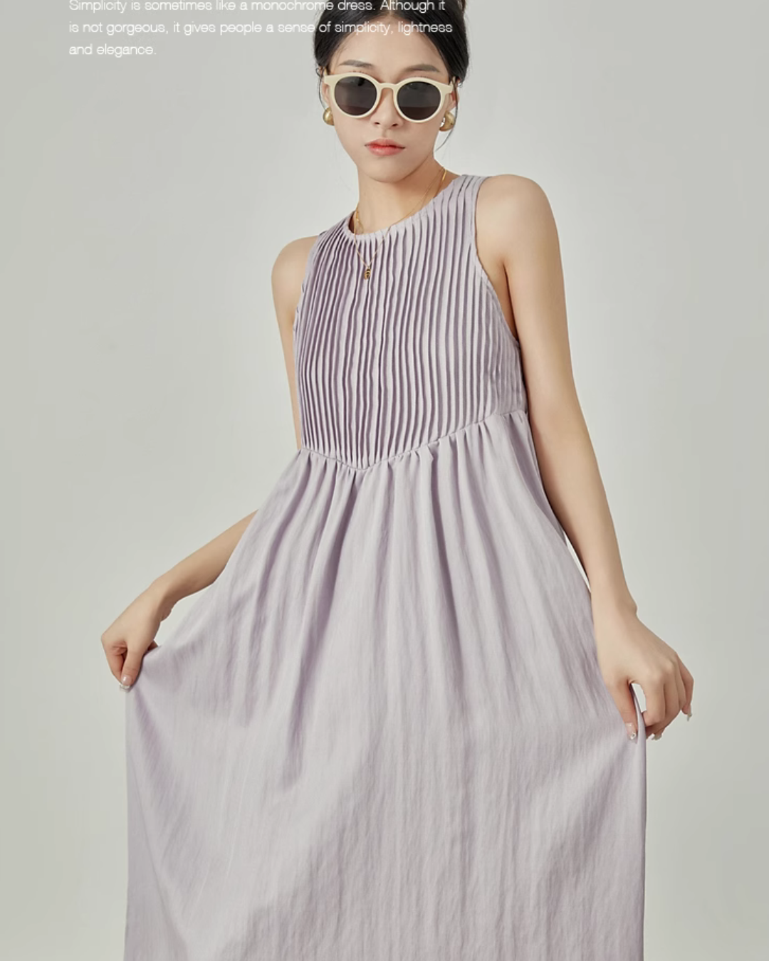 Purple Sleeveless Dress LLA0081