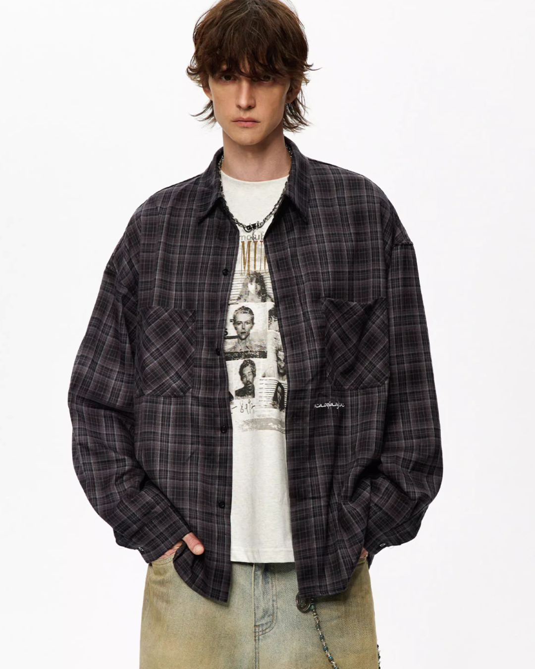 Block Plaid Street Shirt NDC0010