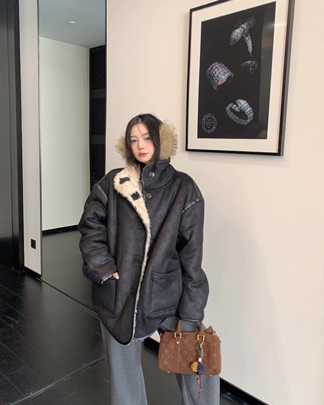 Boa Fleece Reversible Coat YLS1011