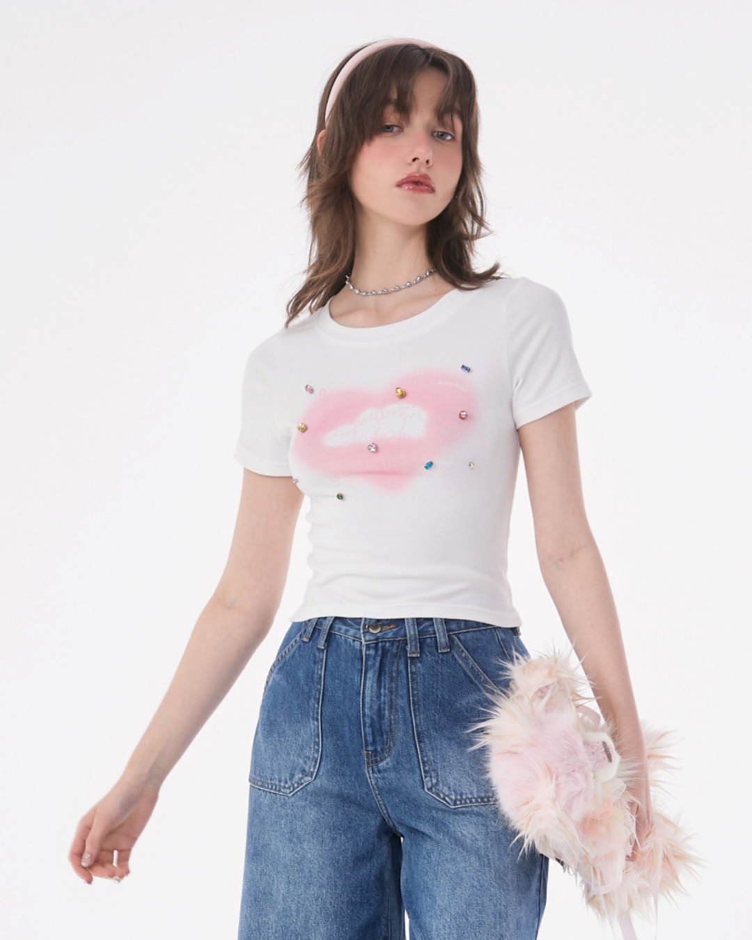 Rabbit Print Short Sleeve T-Shirt ZZF0186