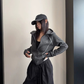 Color-Contrast Stitch Short Jacket YLS1045