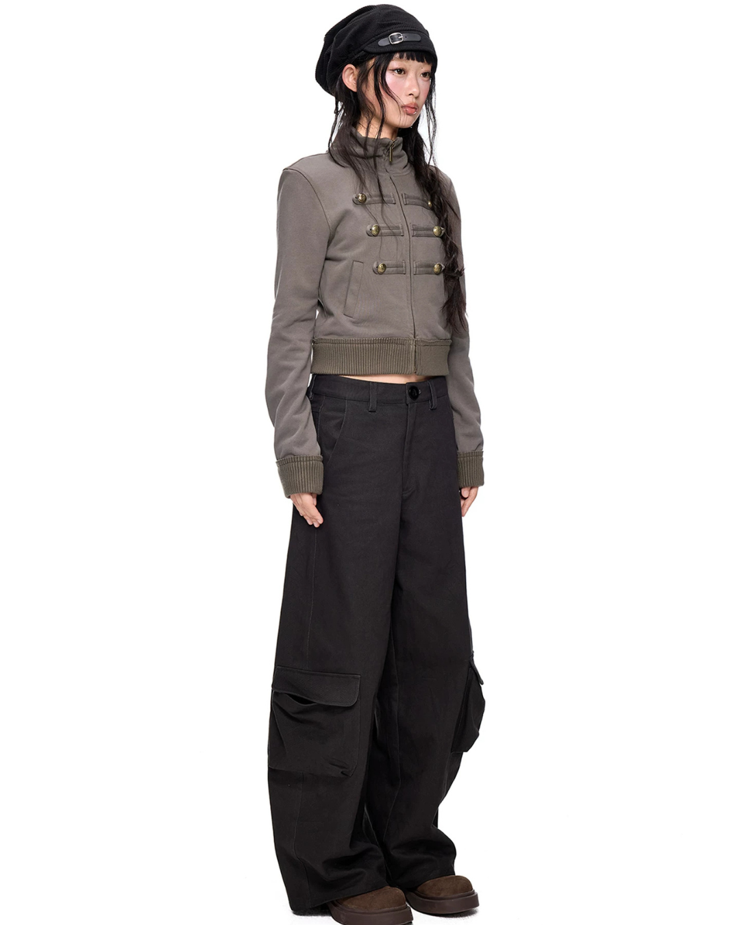 Napoleon Double-Breasted Stand Collar Jacket EZK0106