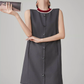 Collar Sleeveless Mid-Length Dress FER0083