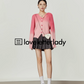Pink Gradient Knit Cardigan LLA0417