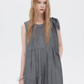 Twill Texture Switch Gather Dress SHN0043