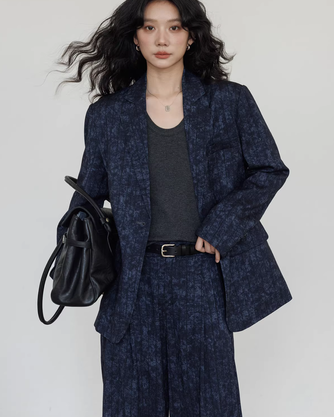 Linen Oversized Casual Jacket/Wide Pants VAS0181