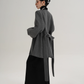 Collarless Belt Coat SRS0374