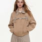 Retro Check Patchwork Jacket / A-Line Skirt MDB0011