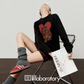 Heart Leopard Long Sleeve T-Shirt / Leopard Skirt LLA0535