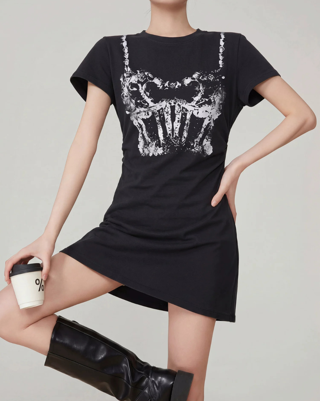 Corset Print Mini Dress FER0262