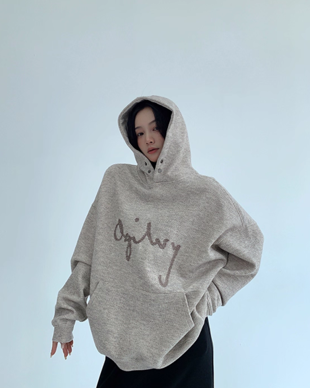 Embroidered Logo Hoodie YLS0951