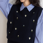 College Style Embroidered Knit Vest VAS0140