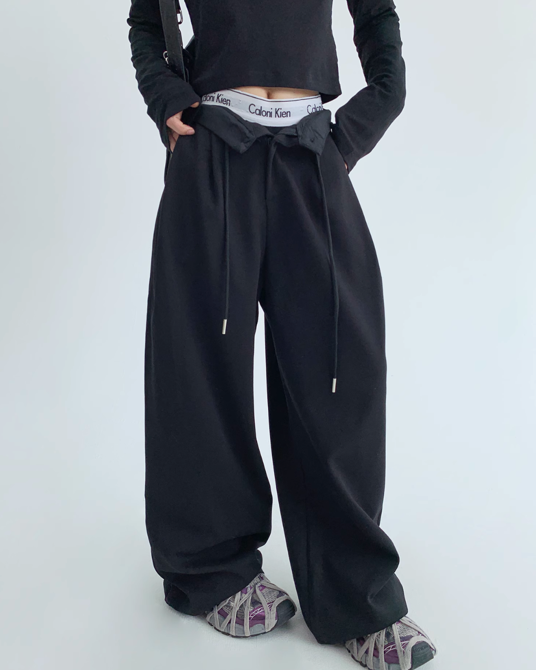 Waist Elastic Wide Pants YLS0452